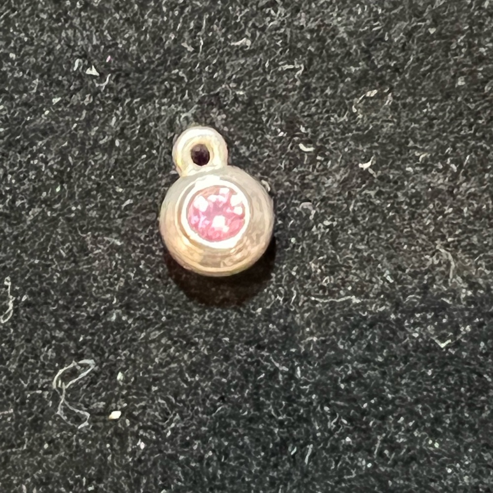 Avery remembrance James Avery charm pink sapphire, October